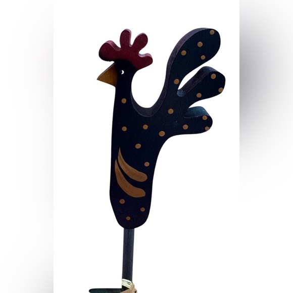 🔻Vintage🔻Handmade, Whimsical Green Rooster Figurine, 8.50’’, Green 🐔 - Picture 4 of 7